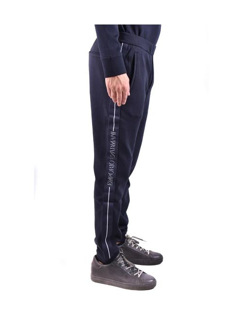 Emporio Armani Blue Sweatpants for men