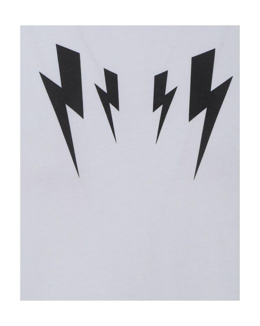Neil Barrett White Logo T-Shirt for men