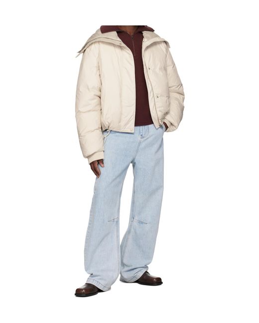 Entire studios Blue Cropped Down Jacket