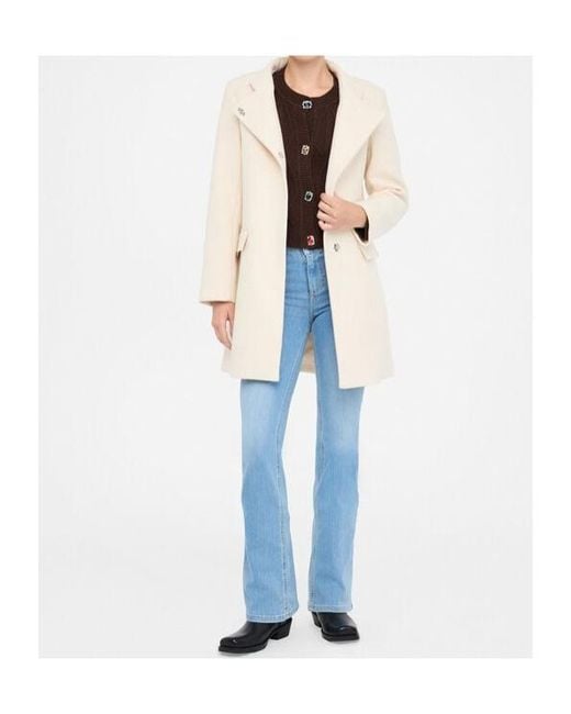 Liu Jo Natural Funnel Neck Pocket Coat