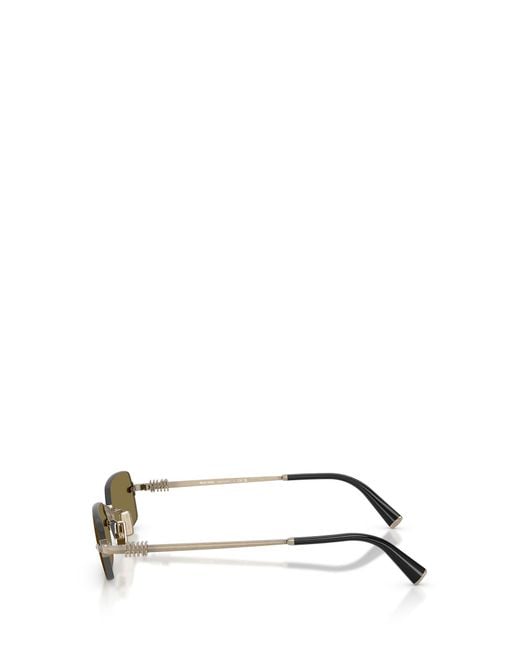 Miu Miu Metallic Eyewear Rectangular Frame Sunglasses