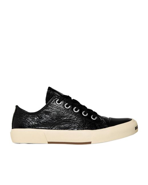 Balenciaga Black Lace-Up Low-Top Sneakers