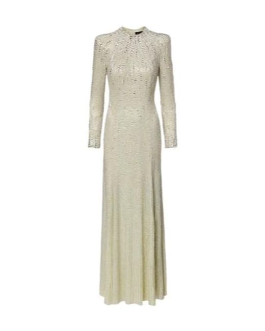 Jenny Packham Natural Aurora Sequined Gown