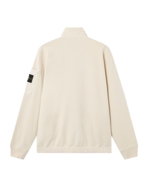 Stone Island Natural S0410 Zip Sweatshirt for men
