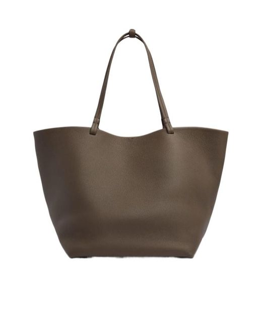 The Row Brown Logo Tote Bag