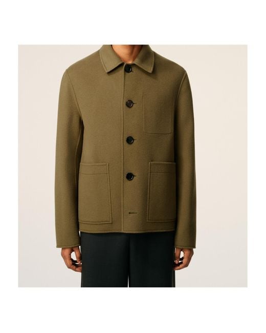 AMI Green Button-Up Jacket for men