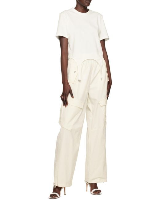 Dion Lee White Organic Cotton Garter T-Shirt for men