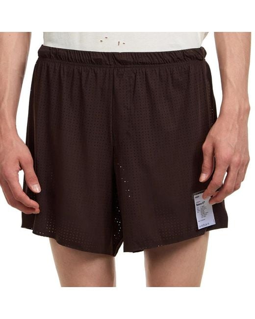 Satisfy Gray Perforated Drawstring Shorts for men