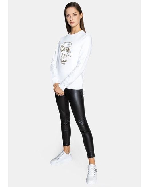 Chiara Ferragni White Logo Printed Hoodie
