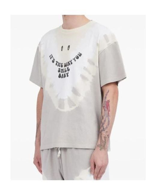 MM6 by Maison Margiela White Printed Crewneck T-Shirt for men
