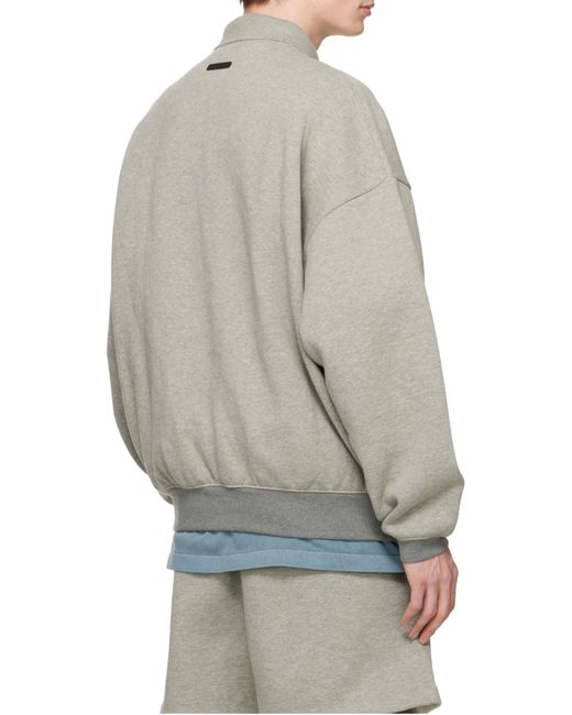 Fear Of God Gray Signature 90S Polo Sweatshirt for men