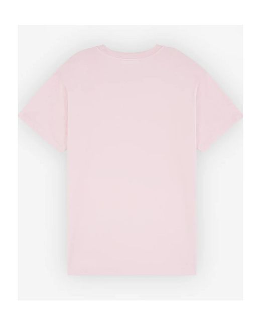 Maison Kitsuné Pink Surfing Foxes-Print Cotton T-Shirt