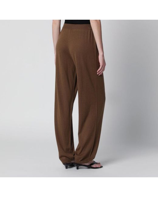 Frankie Shop Brown Olia Knit Wool-Blend Knit Joggers