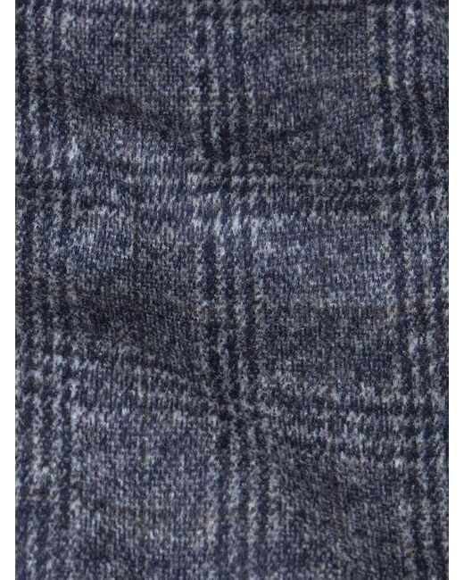 Etro Blue Checked Long Sleeved Blazer for men