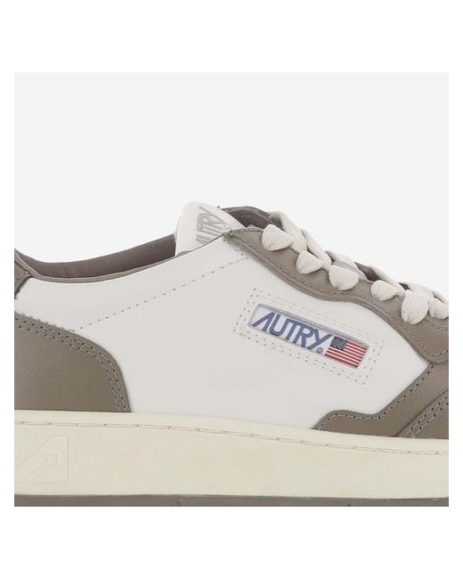 Autry White Medalist Bicolor Low-Top Sneakers for men