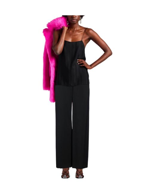 Weekend by Maxmara Black Minimalist Solid-Color Loose Pants