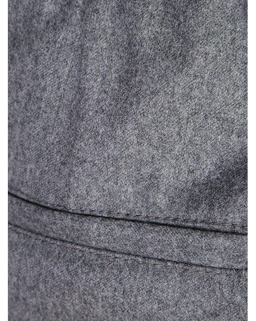 Brunello Cucinelli Gray Pleated Tapered Leg Trousers for men