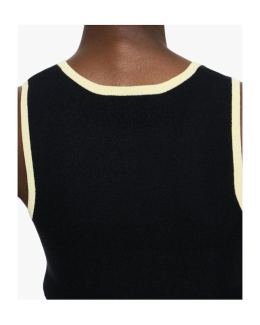 J.W. Anderson Blue Jw Anderson Contarsted-Trim Ribbed Tank Top