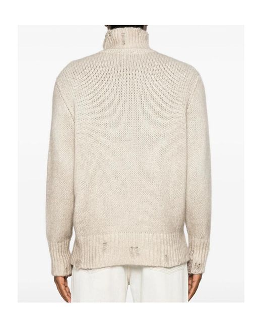 Avant Toi Natural Long-Sleeved Turtleneck Sweater for men
