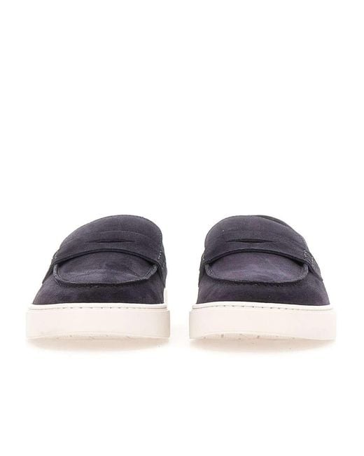 Doucal's Blue Penny Slip-On Loafers for men