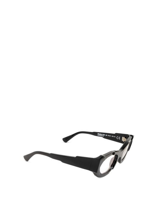 Kuboraum White Geometric-Frame Glasses for men