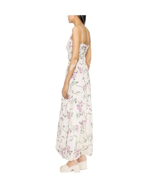 Isabel Marant White Giana Printed Cotton Voile Dress