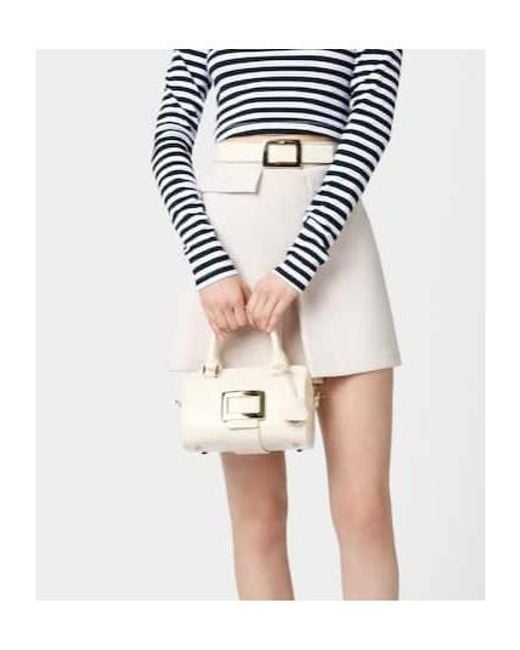 Roger Vivier Natural Belle Vivier Mini Bowling Bag
