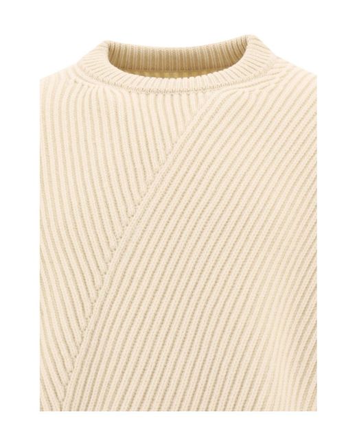 Jil Sander Natural Crewneck Knitted Jumper for men