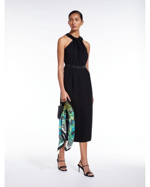 Max Mara Black Pleated Dress