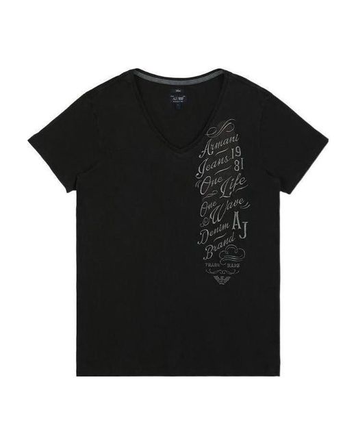 Armani Jeans Black Open-Necked Shirt for men