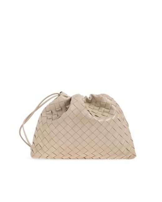 Bottega Veneta Natural Intrecciato Drawstring Shoulder Bag