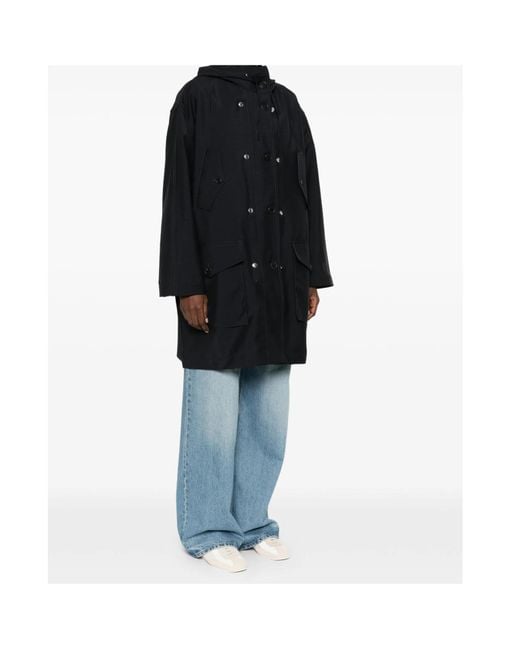 Prada Black Button-Up Hooded Jacket