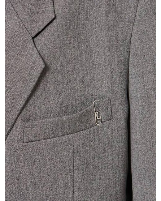 Low Classic Gray Classic Wool Blend Blazer