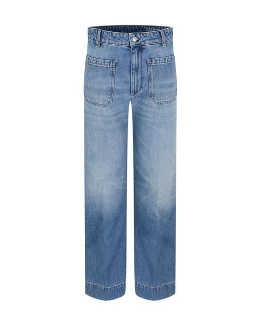 Victoria Beckham Blue Patch Pocket Jeans