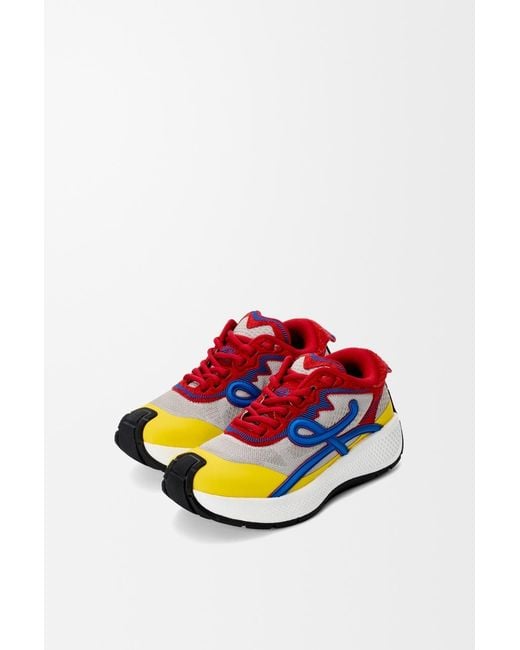 Loewe Blue Leather Pogo Sneakers