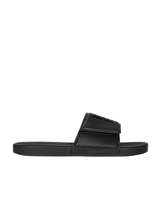 Givenchy Black 4G Emblem Flat Sandals for men