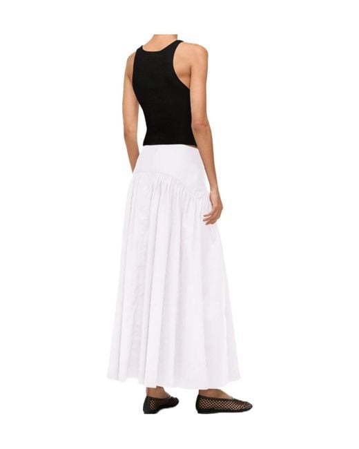 Staud White Procida Maxi Skirt