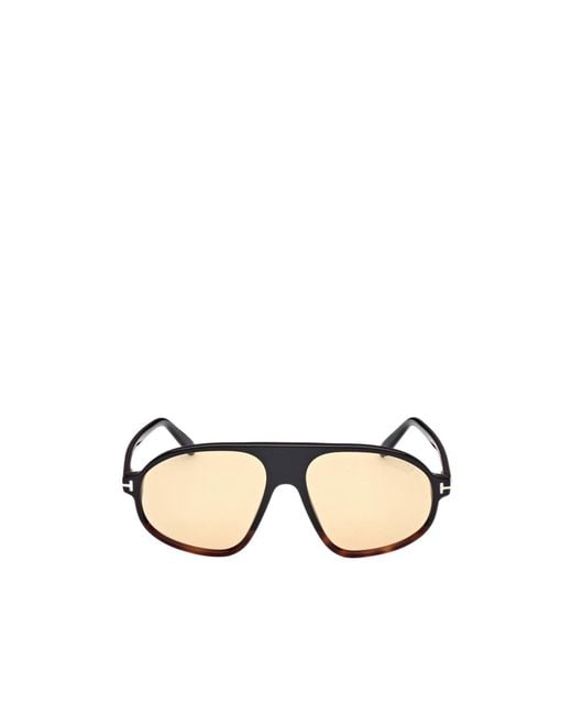 Tom Ford Metallic Eyewear Pilot-Frame Sunglasses for men