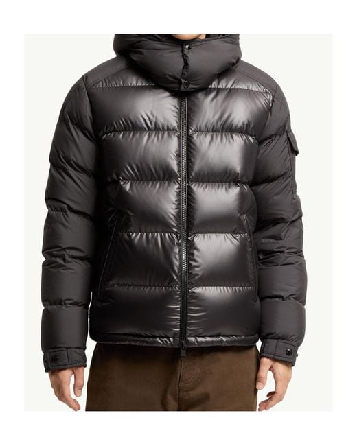 Moncler Black Maya Hooded Short Down Jacket for men