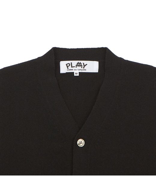 COMME DES GARÇONS PLAY Gray X Invader Pixelated-Heart Cardigan for men