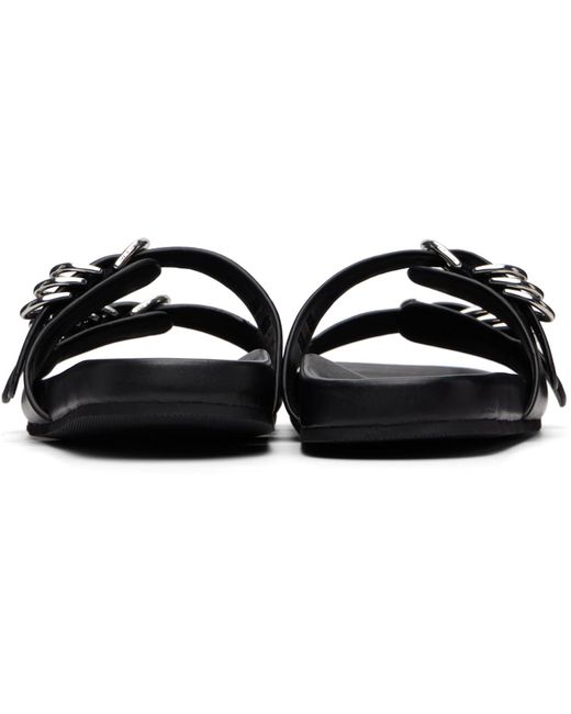 Rag & Bone Black Rue Leather Slippers