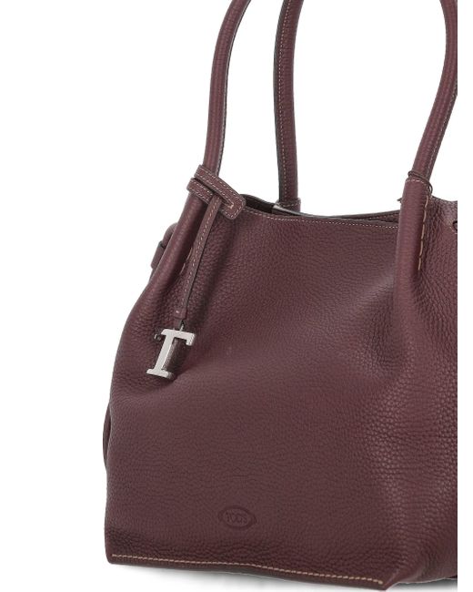 Tod's Purple Logo-Detailed Shoulder Bag