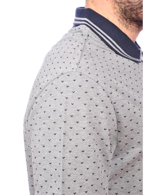 Armani Jeans Gray Logo Slim Polo Shirt for men
