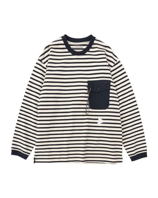 And Wander Multicolor Striped Long-Sleeved T-Shirt for men