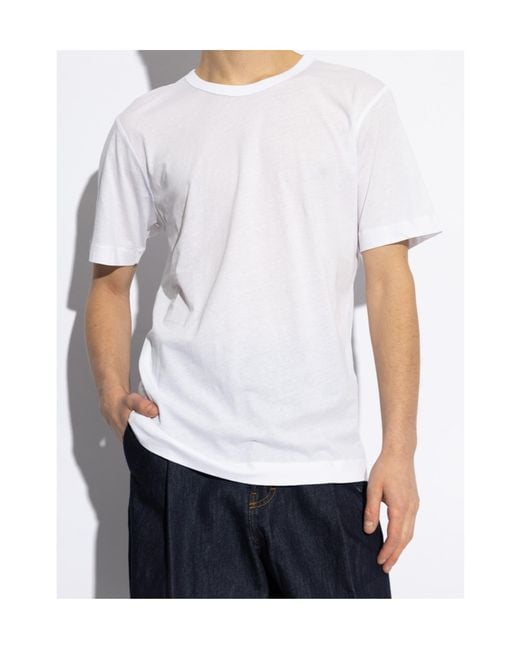 Dries Van Noten White Cotton T-Shirt for men