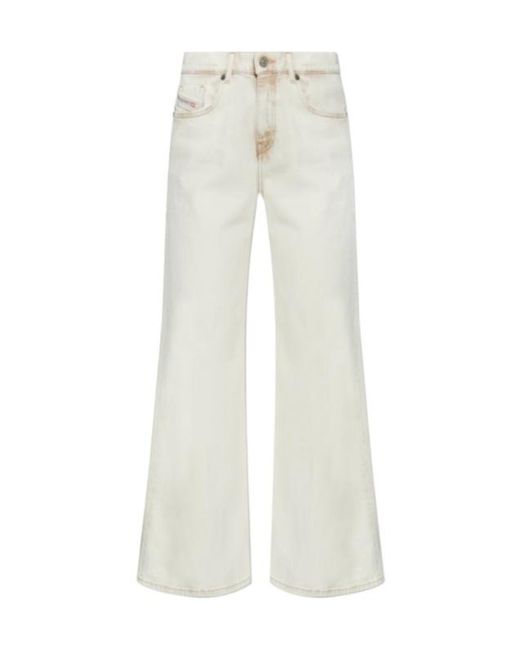 DIESEL White 1978 D-Akemi L30 Wide-Leg Jeans