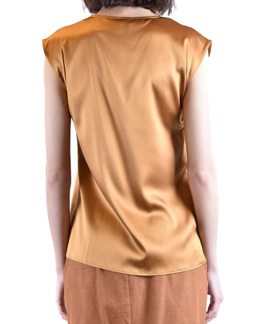 Pinko Orange Sleeveless Blouse