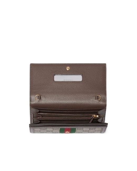 Gucci Brown Ophidia Gg Wallet On Chain