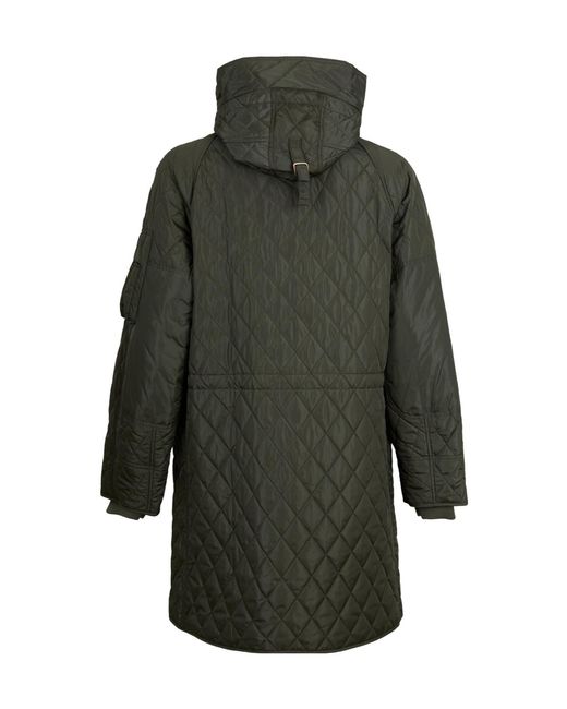 Burberry Green Parka Coat for men