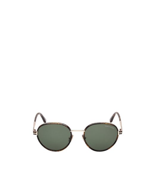 Tom Ford Green Round-Frame Sunglasses for men